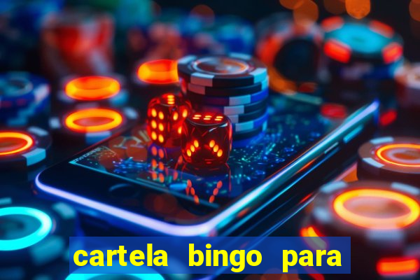 cartela bingo para cha de cozinha imprimir gratis